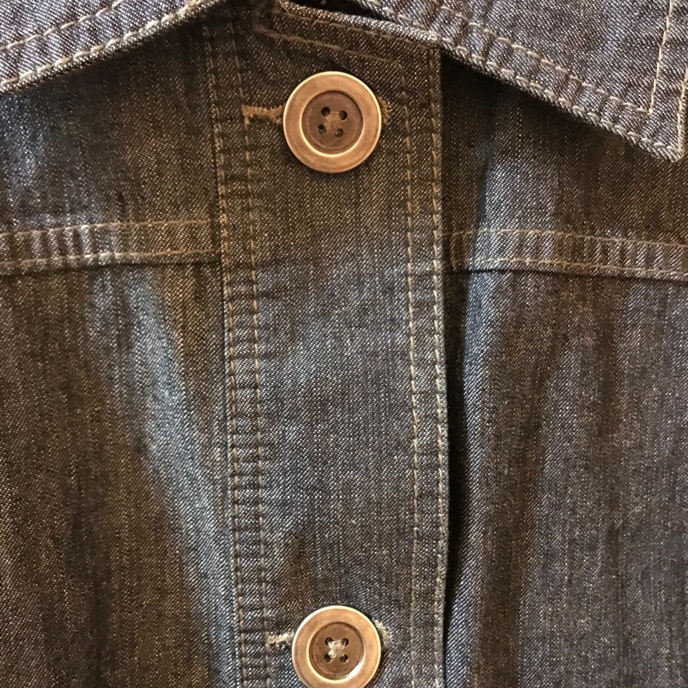 French cuff car length denim jacket - Picture 4 of 6
